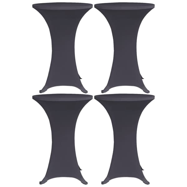 vidaXL Bordsöverdrag 4 st 60 cm stretch antracit Antracit