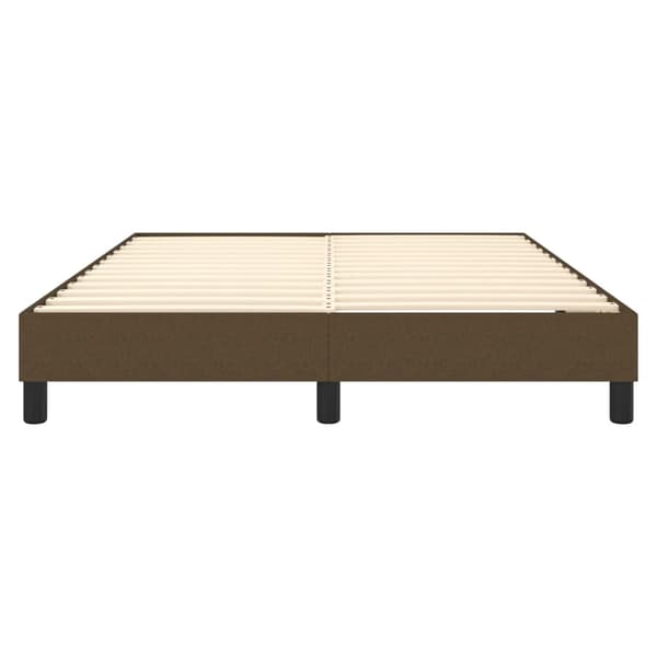 vidaXL Boxspring-sängram mörkbrun 140x200 cm tyg Brun