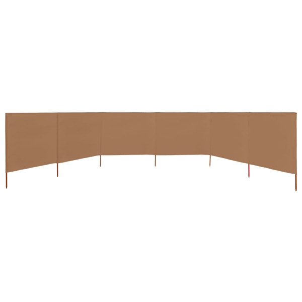 vidaXL Vindskydd 6 paneler tyg 800x120 cm taupe Taupe