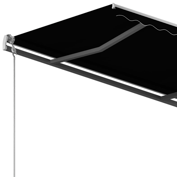 vidaXL Markis med stolpar automatisk infällbar 3x2,5 m antracit Antracit