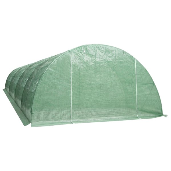 vidaXL Växthus 32 m² 8x4x2 m Grön