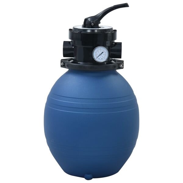 vidaXL Sandfilter och 4-vägsventil blå 300 mm Blå