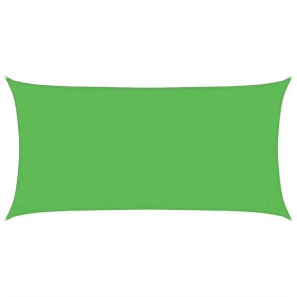 vidaXL Solsegel 160 g/m² rektangulär ljusgrön 2x3,5 m HDPE Grön