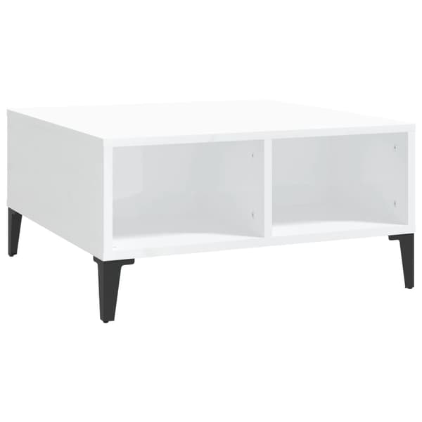 vidaXL Soffbord vit högglans 60x60x30 cm konstruerat trä Vit