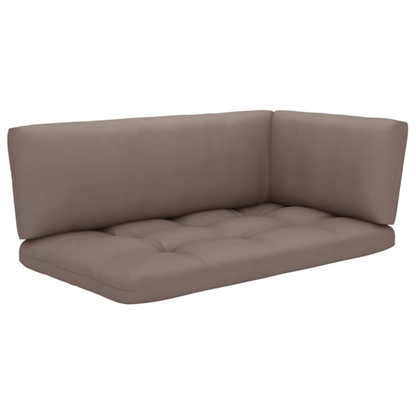 vidaXL Pallsoffa 2-sits med dynor svart impregnerad furu Svart