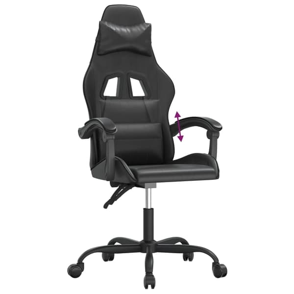 vidaXL Gamingstol svart konstläder art