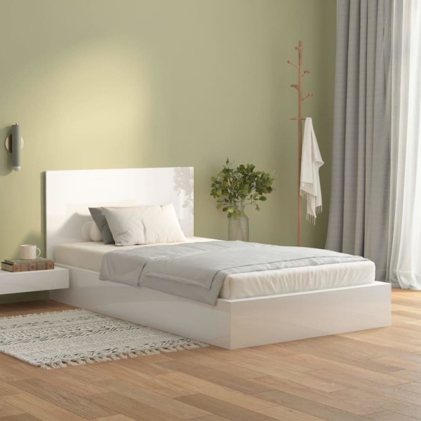 vidaXL Sänggavel vit högglans 120x1,5x80 cm konstruerat trä Vit