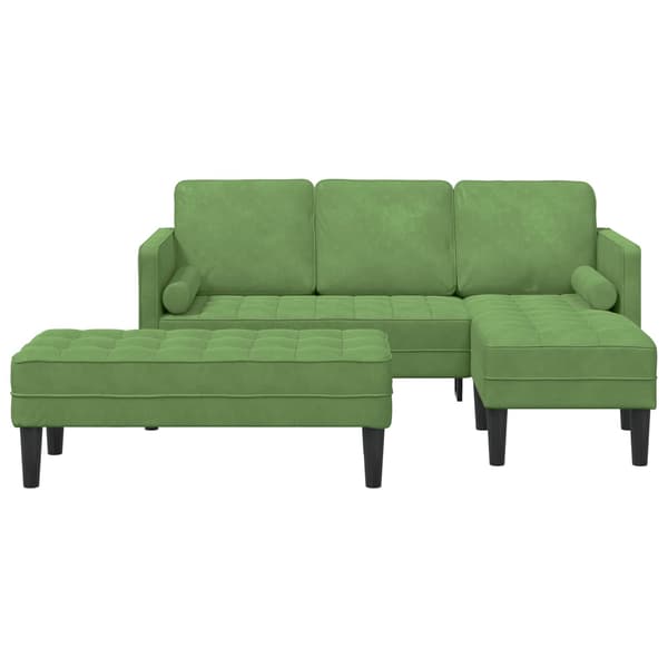 vidaXL Soffset 2 st Ljusgrön Polyester Grön