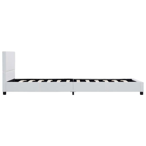 vidaXL Sängram vit konstläder 90x200 cm Vit