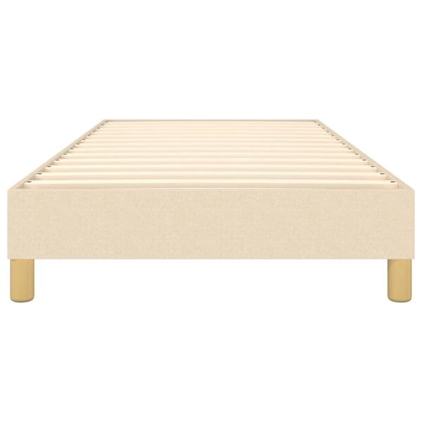 vidaXL Sängram utan madrass gräddvit 90x190 cm tyg Kräm