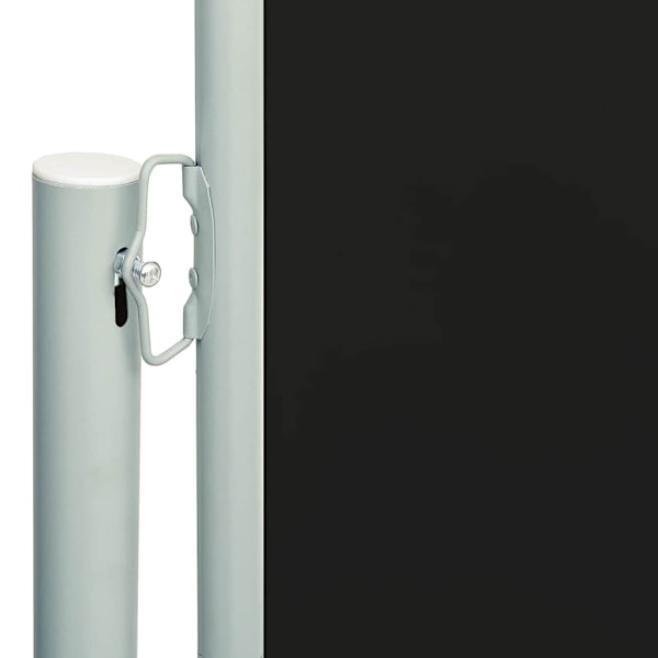 vidaXL Infällbar sidomarkis 200x600 cm svart Svart