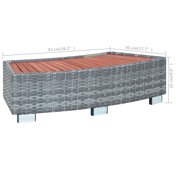 vidaXL Spatrappa grå konstrotting 92x45x25 cm grå