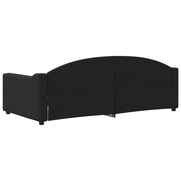 vidaXL Dagbädd svart 90x190 cm tyg Svart
