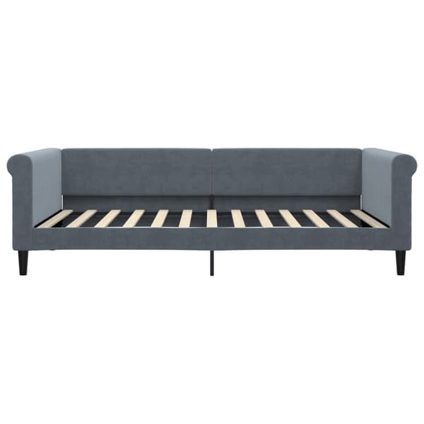 vidaXL Dagbädd utdragbar mörkgrå 100x200 cm sammet Grå
