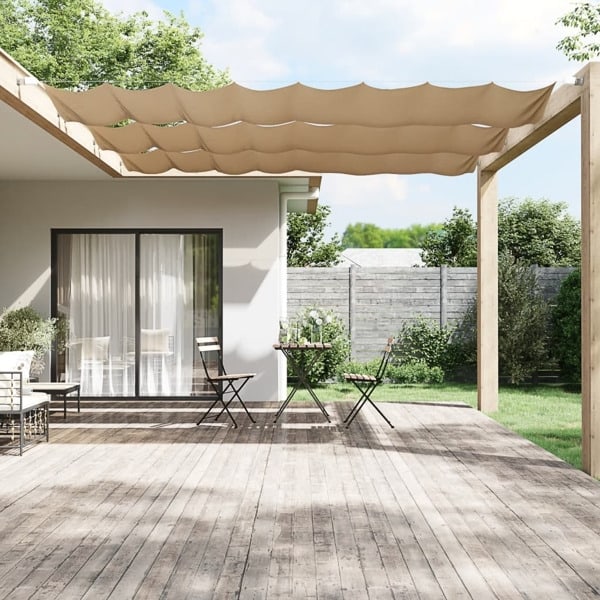 vidaXL Markis vertikal taupe 100x360 cm oxfordtyg Taupe