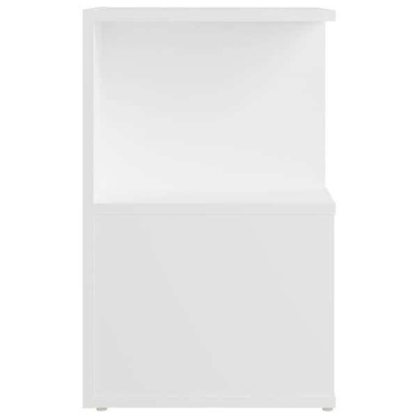 vidaXL Sängbord vit 35x35x55 cm konstruerat trä Vit
