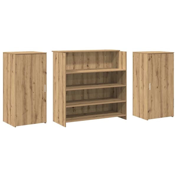 vidaXL Receptionsdisk artisan ek 200x50x103,5 cm konstruerat trä Brun