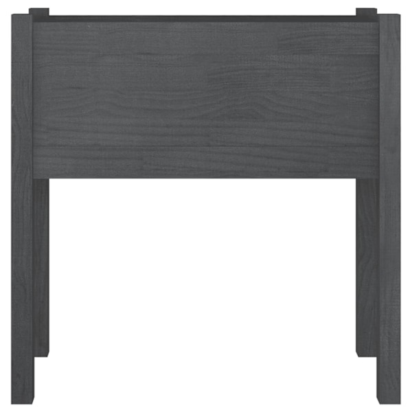 vidaXL Odlingslåda grå 70x31x70 cm massiv furu grå