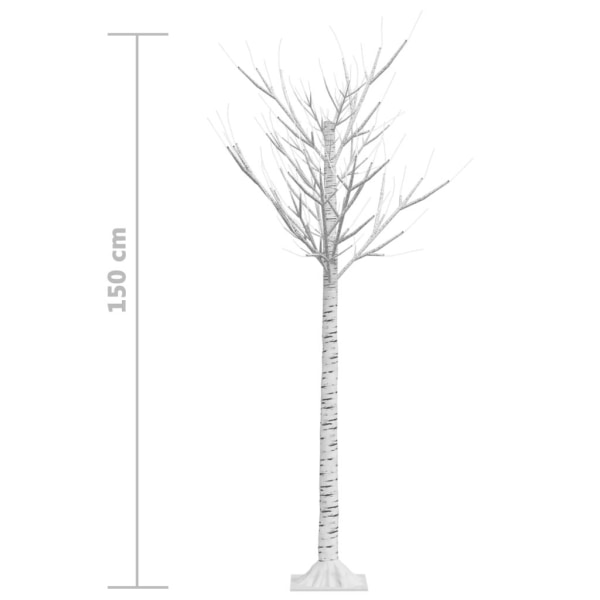 vidaXL Plastgran 140 LED 1,5 m pil flerfärgad ljus inomhus/utomhus Vit