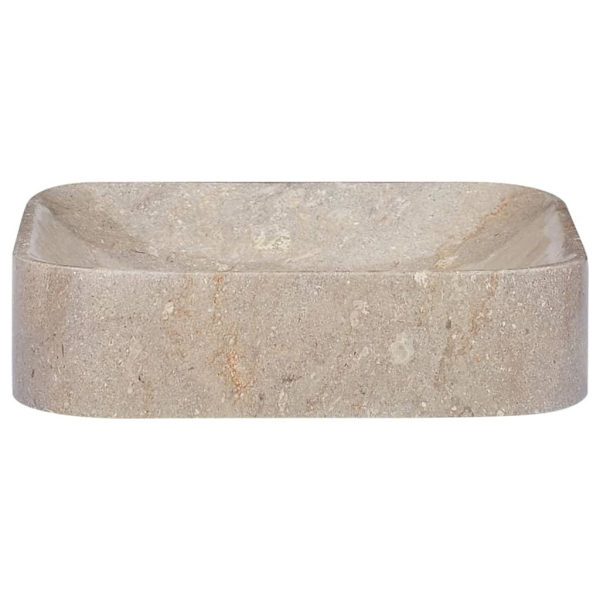vidaXL Handfat grå 40x40x10 cm marmor grå