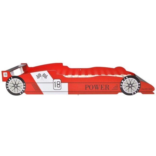 vidaXL Barnsäng racerbil 90x200 cm röd Röd
