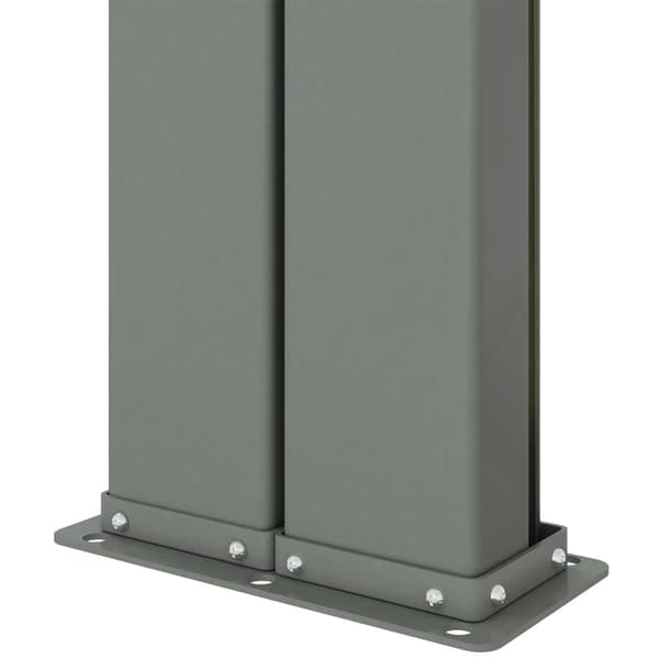 vidaXL Infällbar sidomarkis röd 220x1000 cm Röd