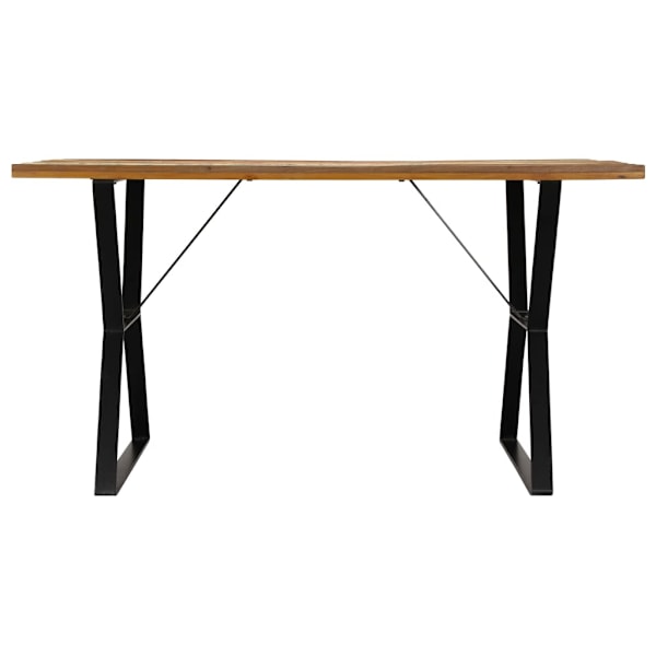 vidaXL Matbord 140x80x76 cm massivt återvunnet trä multifärg