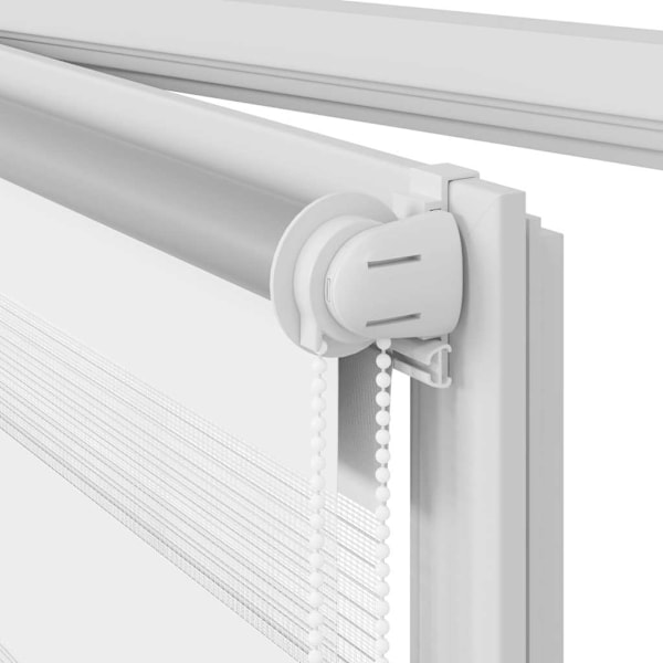 vidaXL Rullgardin randig vit 90 x 150 cm transparent Vit