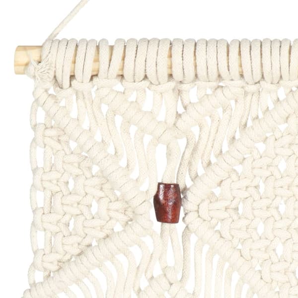vidaXL Väggbonad makramé 40x80 cm bomull Creme