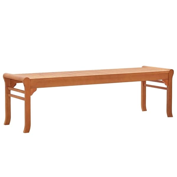 vidaXL Trädgårdsbänk 3-sits 150 cm massivt eukalyptusträ Brun