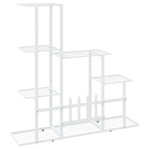 vidaXL Växtställ 94,5x25x88 cm vit metall Vit