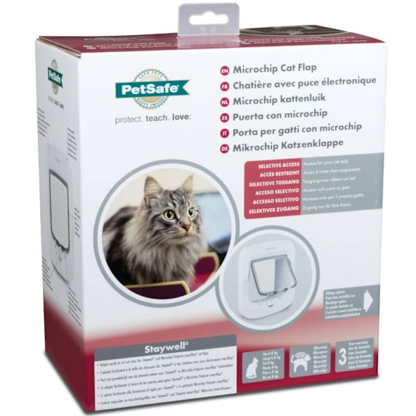 PetSafe Kattlucka med mikrochip vit PPA19-16145 Vit
