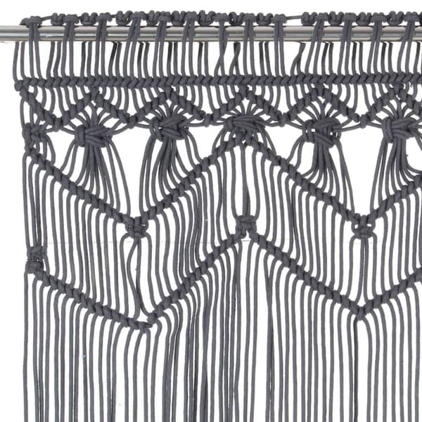 vidaXL Gardin makramé antracit 140x240 cm bomull Antracit