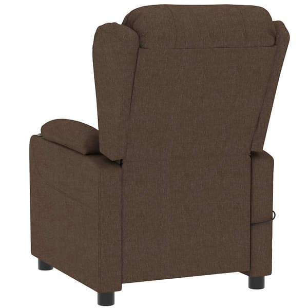 vidaXL Massagefåtölj brun tyg Brun