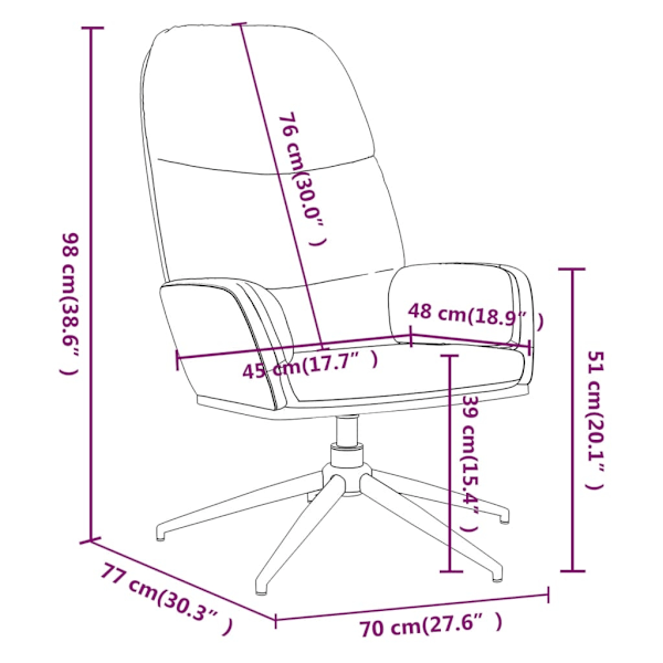 vidaXL Reclinerfåtölj taupe konstmocka Taupe