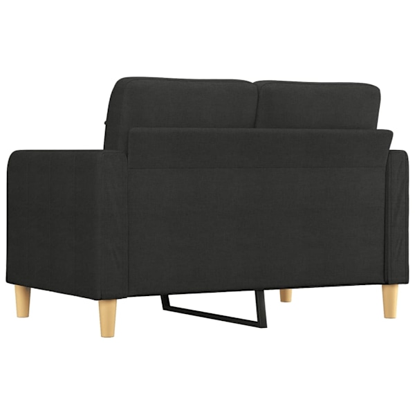 vidaXL 2-sitssoffa ljusgrå Svart 120 cm tyg Svart