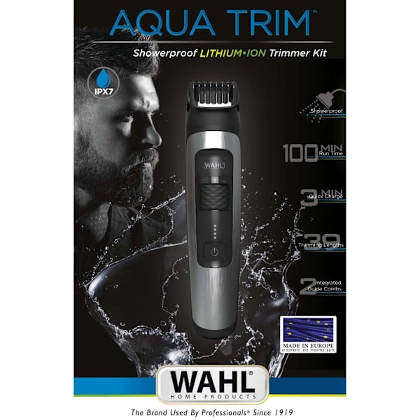 Wahl Skäggtrimmer 8 delar Aqua Trim 6W multifärg