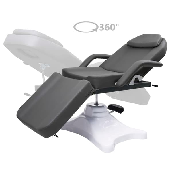 vidaXL Behandlingsstol grå 180x62x(86,5-118) cm grå