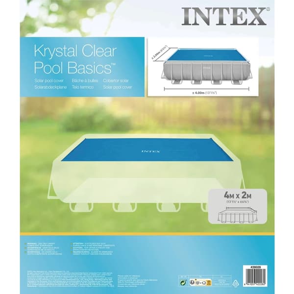 INTEX Poolöverdrag solenergi blå 378x186 cm polyeten Blå