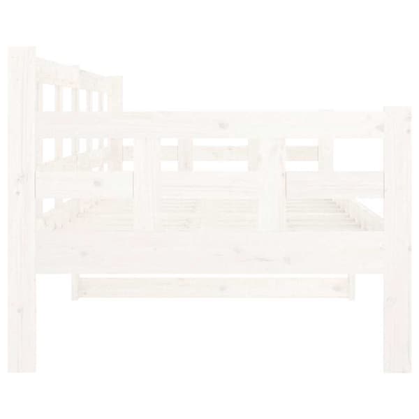 vidaXL Dagbädd vit 80x200 cm massiv furu Vit