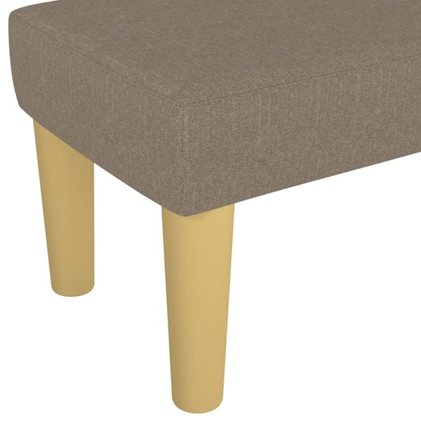vidaXL Bänk taupe 100x30x30 cm tyg Taupe