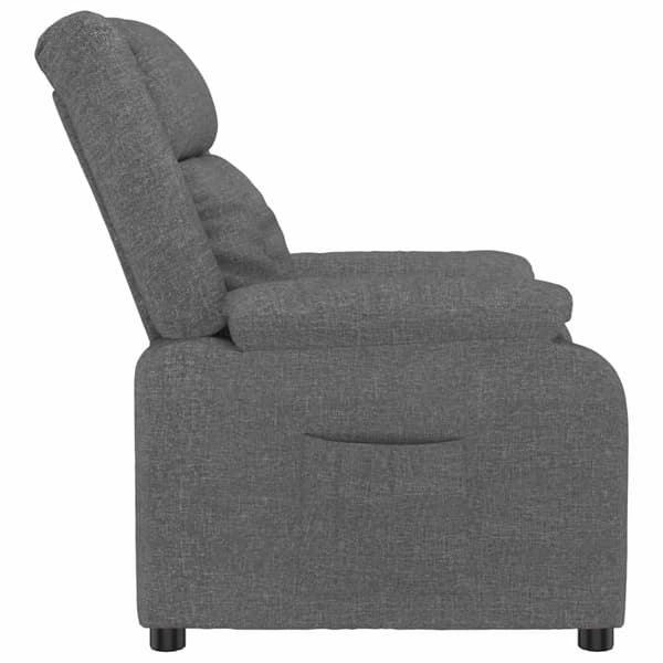 vidaXL Reclinerfåtölj mörkgrå tyg Grå