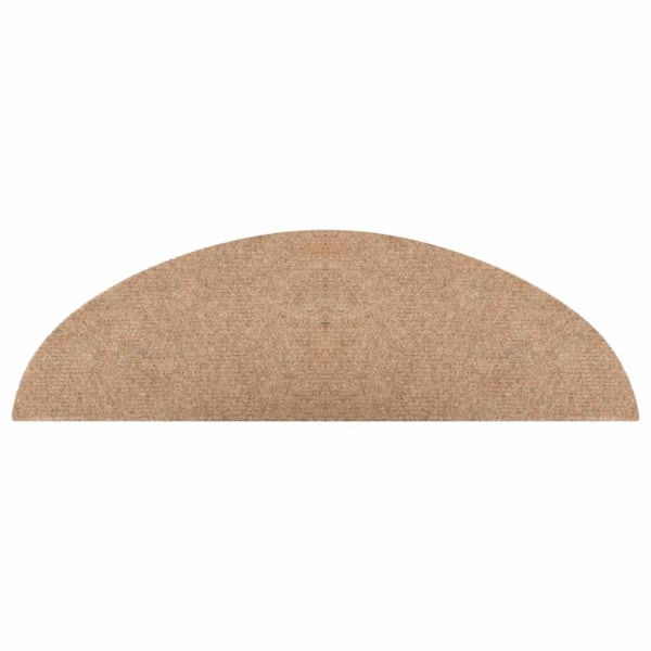 vidaXL Trappstegsmattor självhäftande 15 st 56x17x3 cm beige Beige
