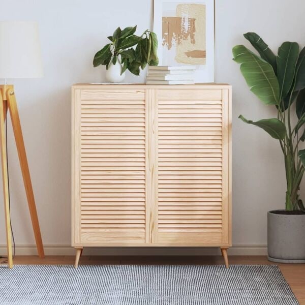vidaXL Skåpluckor lamelldesign 2 st 99,3x49,4 cm massiv furu Brun