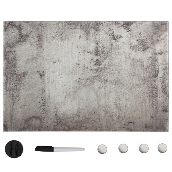 vidaXL Magnetisk glastavla väggmonterad 60x40 cm grå