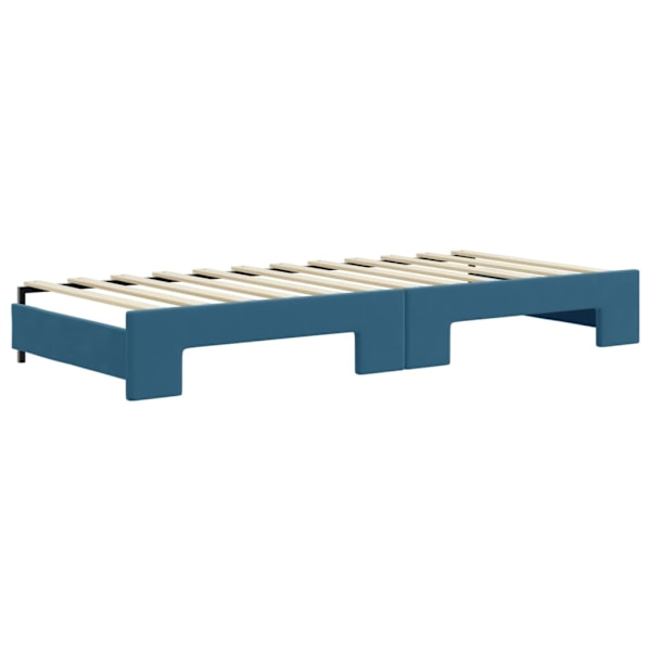vidaXL Dagbädd utdragbar blå 90x200 cm sammet Blå