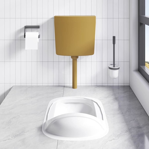 vidaXL Cistern till toalett med botten inlopp 3/6 L currygul Gul