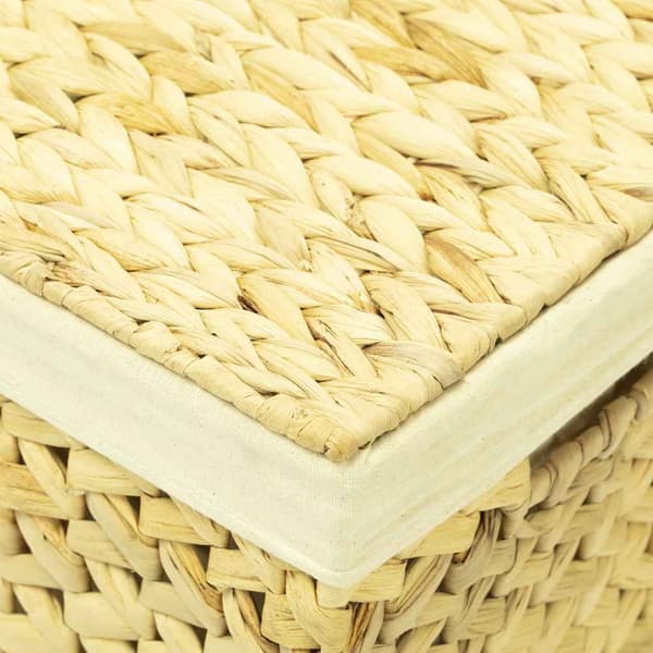 vidaXL Badrumsset 4 delar vattenhyacint Beige