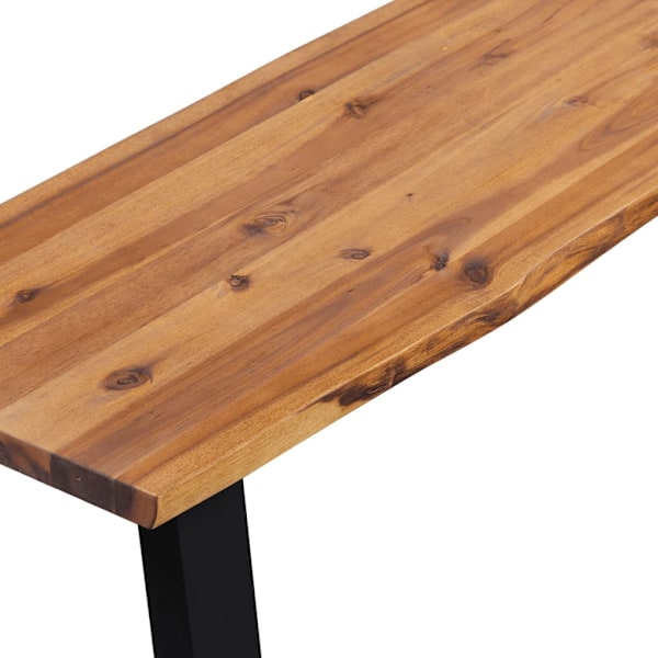vidaXL Bänk massivt akaciaträ 145 cm Brun
