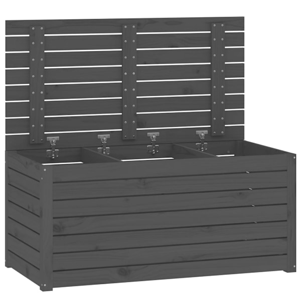 vidaXL Dynbox grå 101x50,5x46,5 cm massiv furu Grå